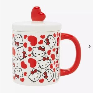 NIB hello kitty hearts lidded mug